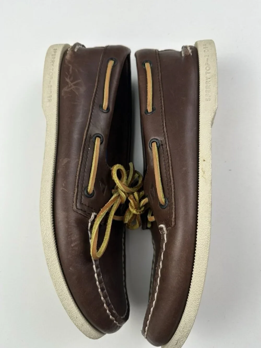 Sperry Men’s Authentic Original 2-Eye Boat Shoes Brown Leather US 9 M
